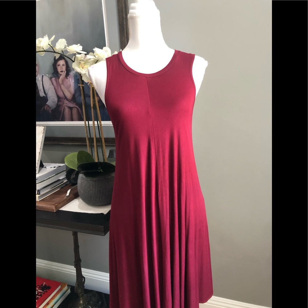 UO Silence + Noise Swingy Tank Dress Red Small - Picture 6 of 8